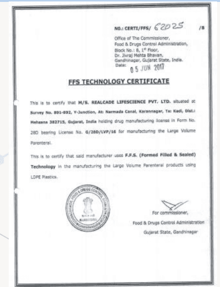 FFS Technology Certificate