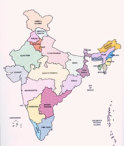 India distribution map